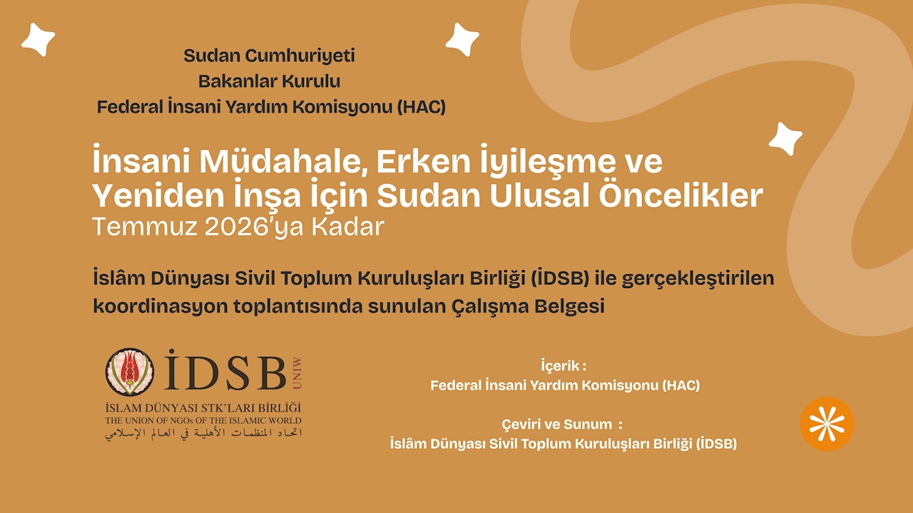 İnsani Müdahale, Erken İyileşme ve Yeniden İnşa İçin Sudan Ulusal Öncelikler Raporu